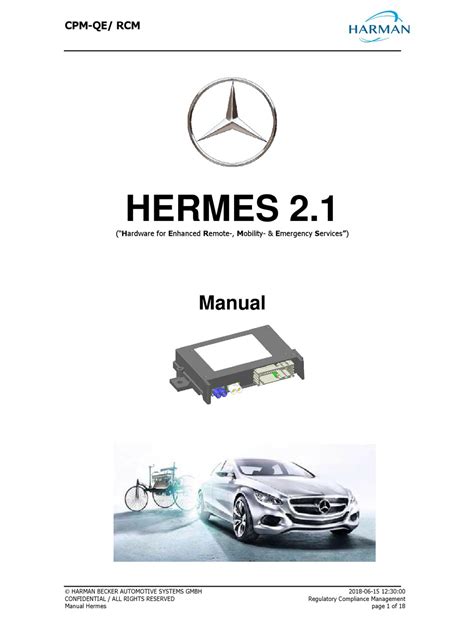 hermes module mercedes|hermes 2.0 manual.